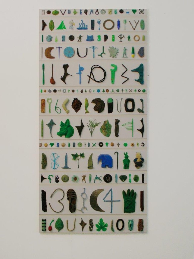 Tafelkomposition, 2014, 168x80 cm